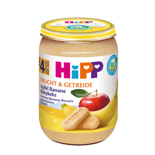 HiPP Apple And Banana With Biscuits Puree 190G (4710) (EXP:08/31/26)
