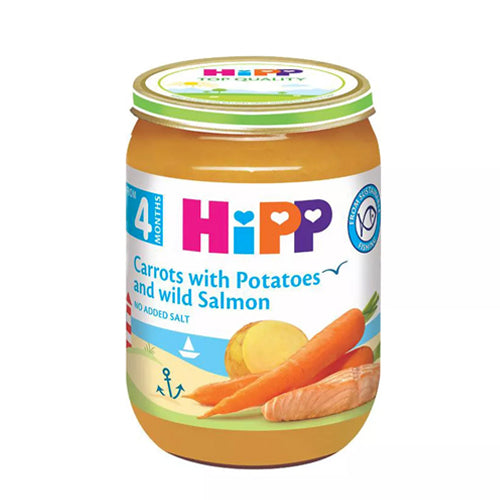 HiPP Carrots with Potatoes and Wild Salmon Puree 190g (6105) (EXP:12/31/26)