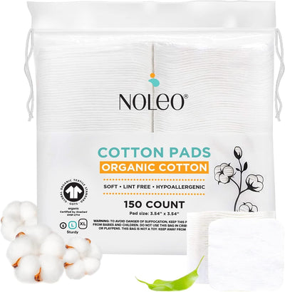NOLEO Organic Cotton Pads - Large 3.54
