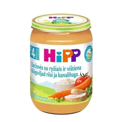 HiPP Vegetables With Rice And Chicken Puree 190G (6250) (EXP:01/31/27)