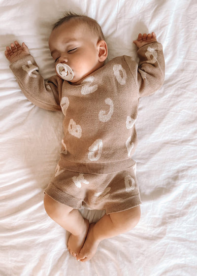 Alphabet Jacquard Pullover Sweater