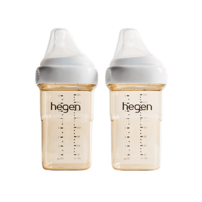 Hegen PCTO⢠240ml/8oz Feeding Bottle PPSU, 2-Pack with 2 x Medium Flow Nipple (3 to 6 months)