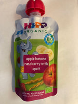 HiPP Hippis Apple Banana Raspberry With Wholemeal Cereal Puree 100G (8534) (EXP: 04/11/26)