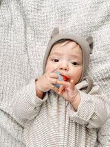 Bitzy Biter™ Teething Ball – Pink Lemonade Silicone Baby Teether