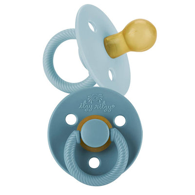 Itzy Soother⢠Natural Rubber Pacifier 2-Pack ā Harbor + Coast (0ā6M)
