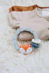 Ritzy Rattle™ Silicone Teether Rattles: Highland Cow