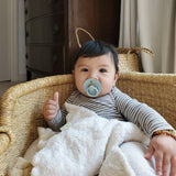 Itzy Soother™ Natural Rubber Pacifier 2-Pack – Coconut + Toast (0–6M)