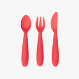Happy Utensils – Spoon, Fork, and Safe Knife Set for Toddlers and Preschoolers