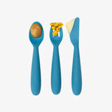 Happy Utensils – Spoon, Fork, and Safe Knife Set for Toddlers and Preschoolers