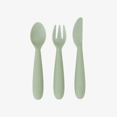 Happy Utensils ā Spoon, Fork, and Safe Knife Set for Toddlers and Preschoolers