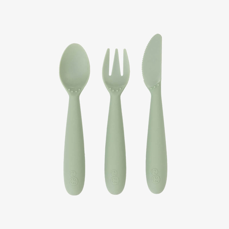 Happy Utensils – Spoon, Fork, and Safe Knife Set for Toddlers and Preschoolers