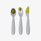 Happy Utensils – Spoon, Fork, and Safe Knife Set for Toddlers and Preschoolers