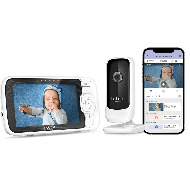 Hubble Nursery Pal Link Premium – 5” Smart Baby Monitor with Two-Way Talk & Night Vision