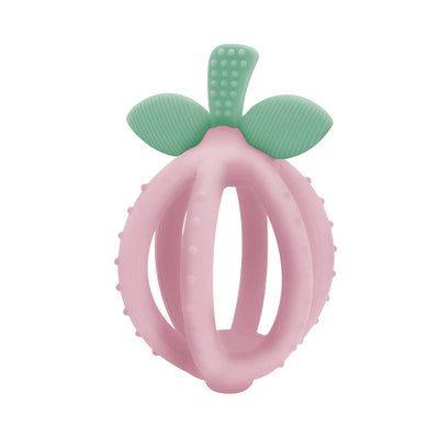 Bitzy Biter⢠Teething Ball ā Pink Lemonade Silicone Baby Teether