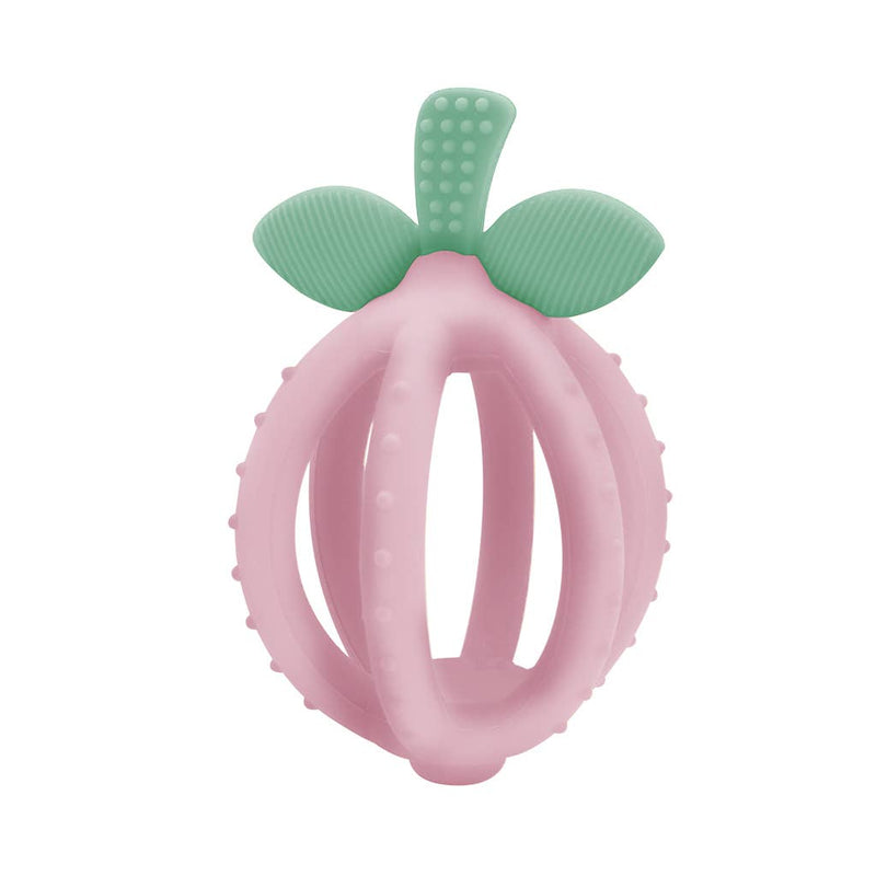 Bitzy Biter™ Teething Ball – Pink Lemonade Silicone Baby Teether