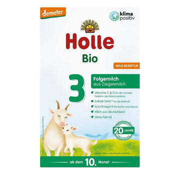 Holle Goat Milk Stage 3 European Organic Baby Formula + DHA (400g) - Euromallusa
