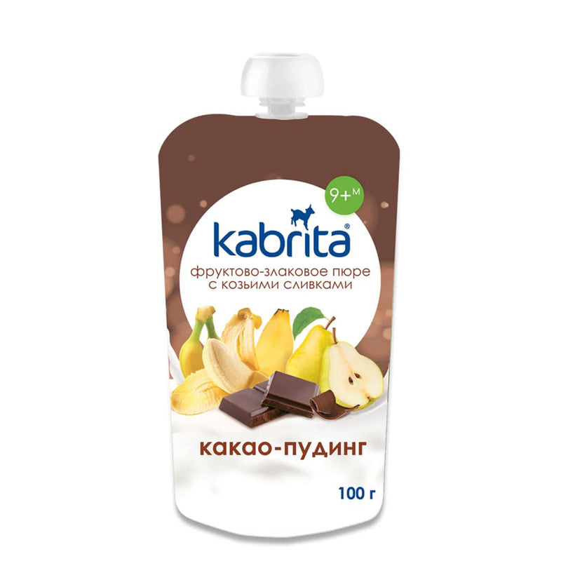Kabrita Cocoa Pudding With Fruit, Cereal And Goat Cream 100 g (EXP:07/22/26)