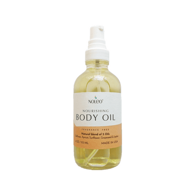 NOLEO Body Oil ā Nourish, Soothe, and Restore Skin Naturally | 4oz Glass Bottle
