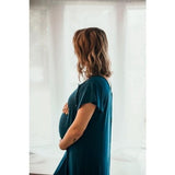Blue Maternity Mommy Labor and Delivery/ Nursing Gown - Euromallusa