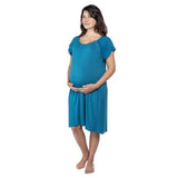 Blue Maternity Mommy Labor and Delivery/ Nursing Gown - Euromallusa