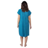 Blue Maternity Mommy Labor and Delivery/ Nursing Gown - Euromallusa