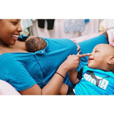 Blue Maternity Mommy Labor and Delivery/ Nursing Gown - Euromallusa