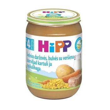 HiPP Gentle Vegetables, Potatoes With Veal Puree 190G (6153) - Euromallusa