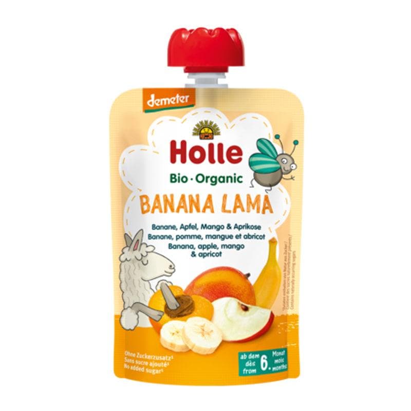 Holle Banana Lama β Pouch Banana, Apple, Mango & Apricot 100 G (150604) - Euromallusa