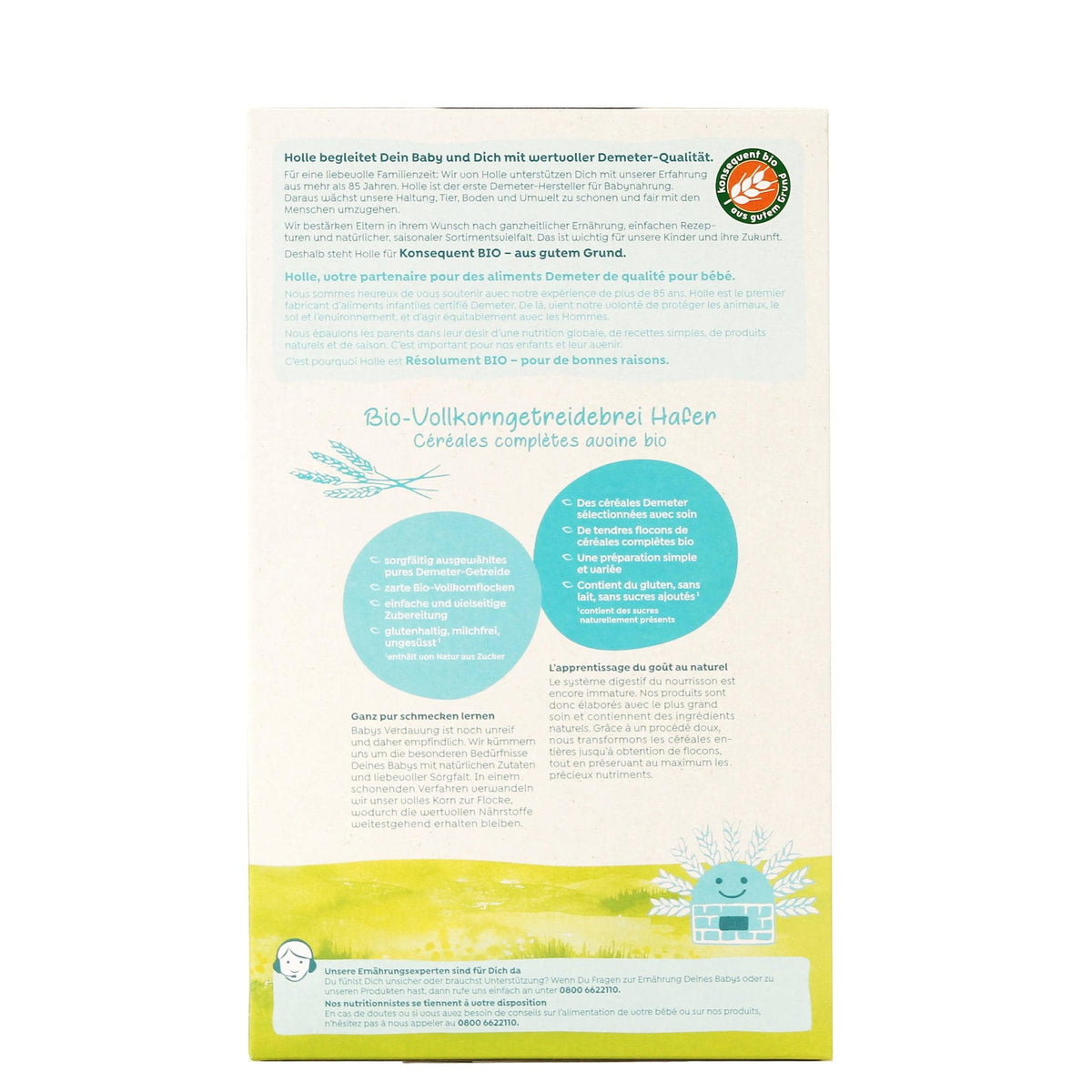 Holle Oatmeal (Haferflocken) Organic Porridge Cereal (250g)