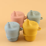 Silicone Cup with Sippy Lid (Mustard) - Euromallusa