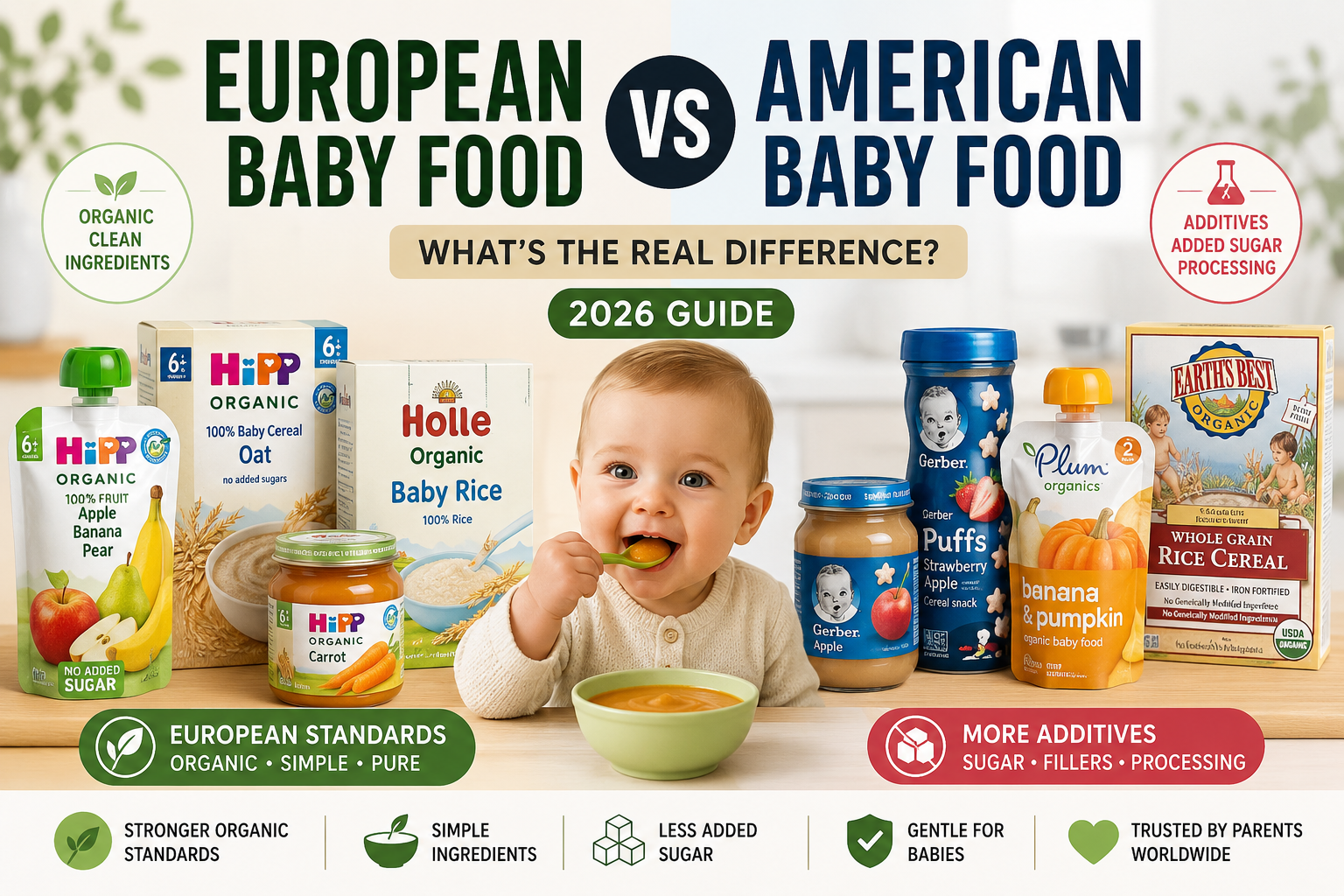European Baby Food vs American Baby Food: What’s the Real Difference? (2026 Guide)