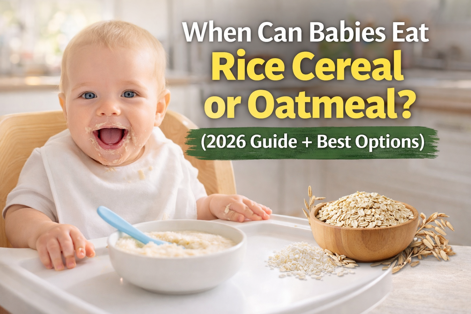 When Can Babies Eat Rice Cereal or Oatmeal? (2026 Guide + Best Options)