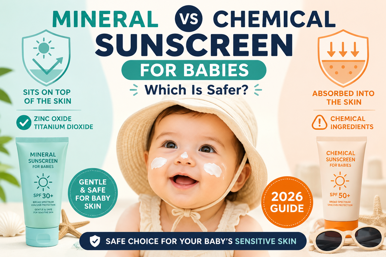 Mineral vs Chemical Sunscreen for Babies: Which Is Safer? (2026 Guide)