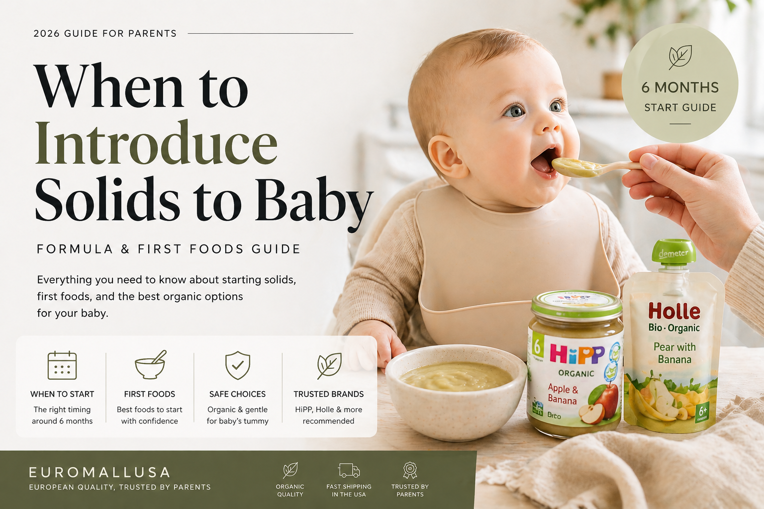When to Introduce Solids to Baby: Formula & First Foods Guide (2026)