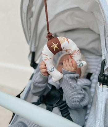Apple Park Horseshoe Stroller Toy - Canyon