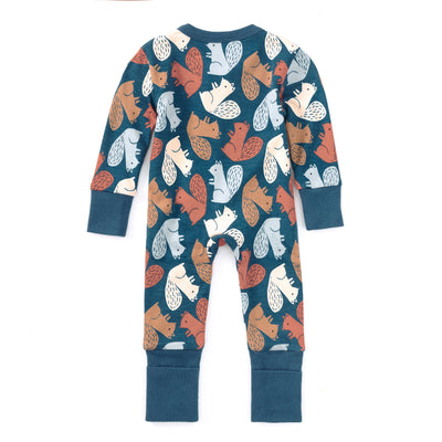 Apple Park Bamboo Blend Convertible Coverall - Squirrel Scurry