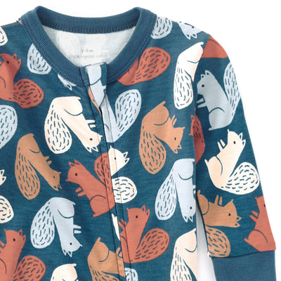 Apple Park Bamboo Blend Convertible Coverall - Squirrel Scurry