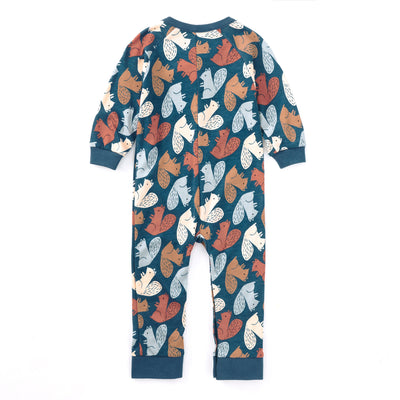Apple Park Bamboo Blend Kangaroo Romper - Squirrel Scurry