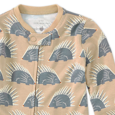 Apple Park Bamboo Blend Zip Footie - Chill Quill