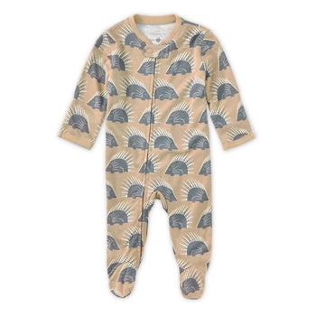Apple Park Bamboo Blend Zip Footie - Chill Quill