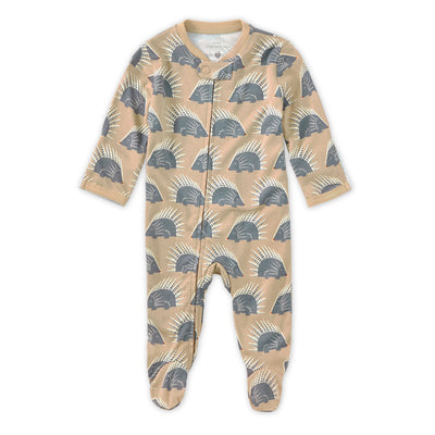 Apple Park Bamboo Blend Zip Footie - Chill Quill