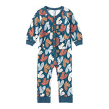 Apple Park Bamboo Blend Kangaroo Romper - Squirrel Scurry