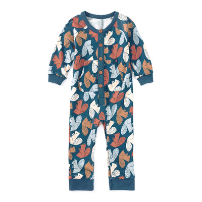 Apple Park Bamboo Blend Kangaroo Romper - Squirrel Scurry