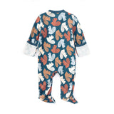Apple Park Bamboo Blend Zip Footie - Squirrel Scurry