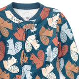 Apple Park Bamboo Blend Zip Footie - Squirrel Scurry