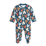 Apple Park Bamboo Blend Zip Footie - Squirrel Scurry