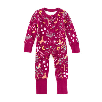 Apple Park Bamboo Blend Convertible Coverall - Woodland Dreams