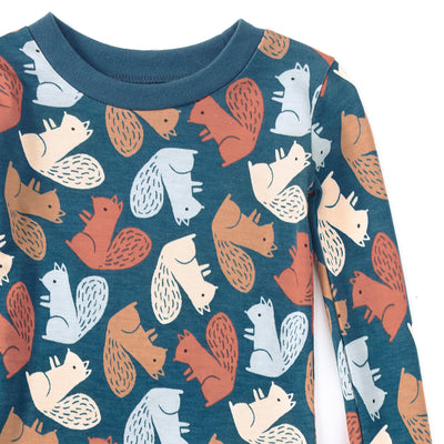 Apple Park Bamboo Blend Pajamas - Squirrel Scurry