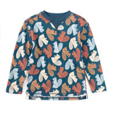 Apple Park Bamboo Blend Crewneck L/S Shirt - Squirrel Scurry