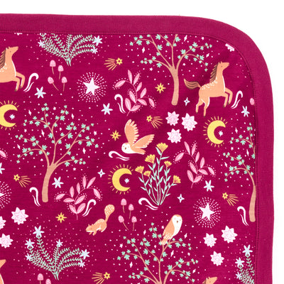 Apple Park Bamboo Blend 2-ply Receiving Blanket - Woodland Dreams